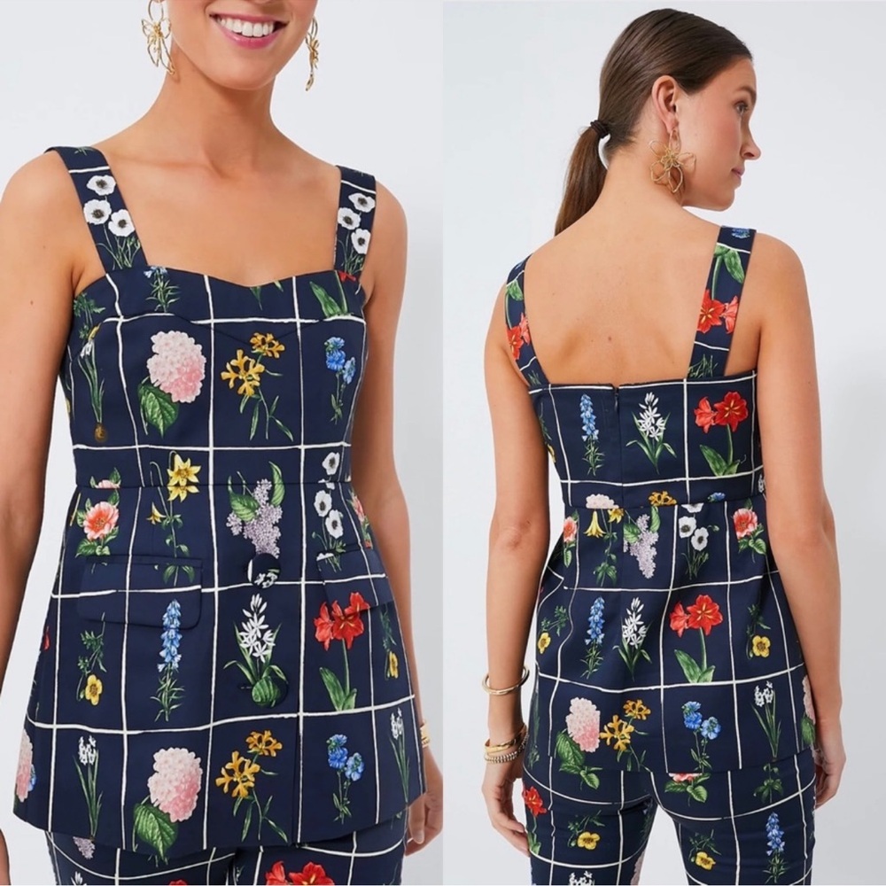 Tuckernuck Marnie Fresh Buds Navy Top